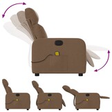 Verstelbare Massagestoel Stof Bruin - 59% Korting!