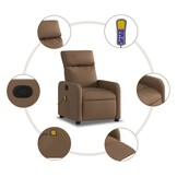 Verstelbare Massagestoel Stof Bruin - 59% Korting!