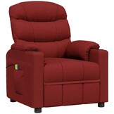 VidaXL Massagestoel Stof Wijnrood - 35% Korting