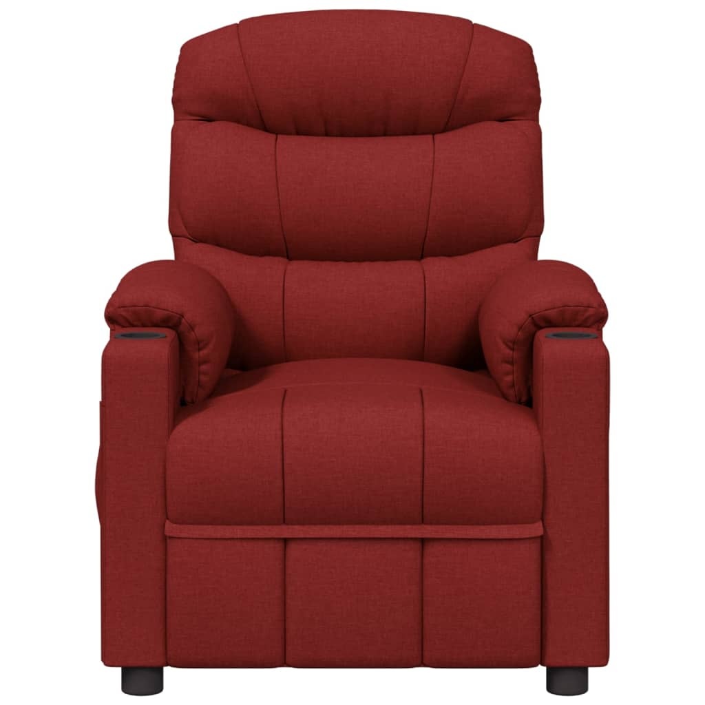 VidaXL Massagestoel Stof Wijnrood - 35% Korting
