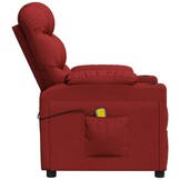 VidaXL Massagestoel Stof Wijnrood - 35% Korting