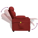 VidaXL Massagestoel Stof Wijnrood - 35% Korting