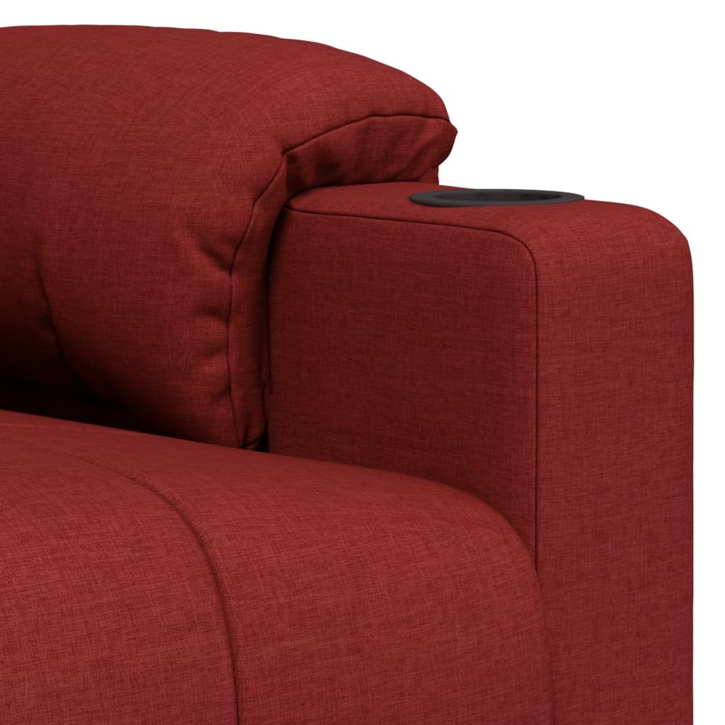 VidaXL Massagestoel Stof Wijnrood - 35% Korting