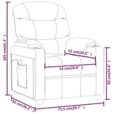 VidaXL Massagestoel Stof Wijnrood - 35% Korting