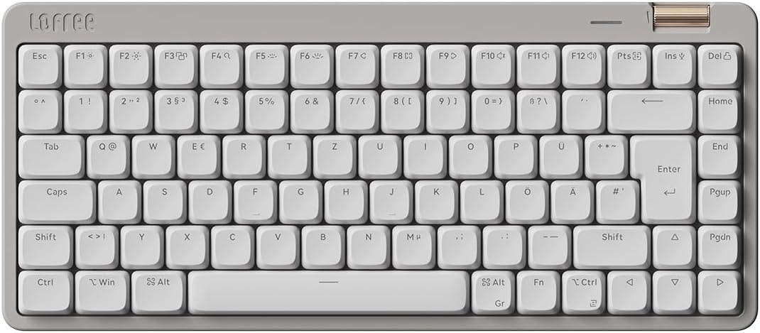Mechanisch Toetsenbord Low Profile QWERTZ - Bluetooth/2.4G/Bedraad - Marmer Grijs