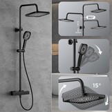 Mat Zwarte Thermostaat Doucheset - 30% Korting