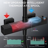 Mat Zwarte Thermostaat Doucheset - 30% Korting