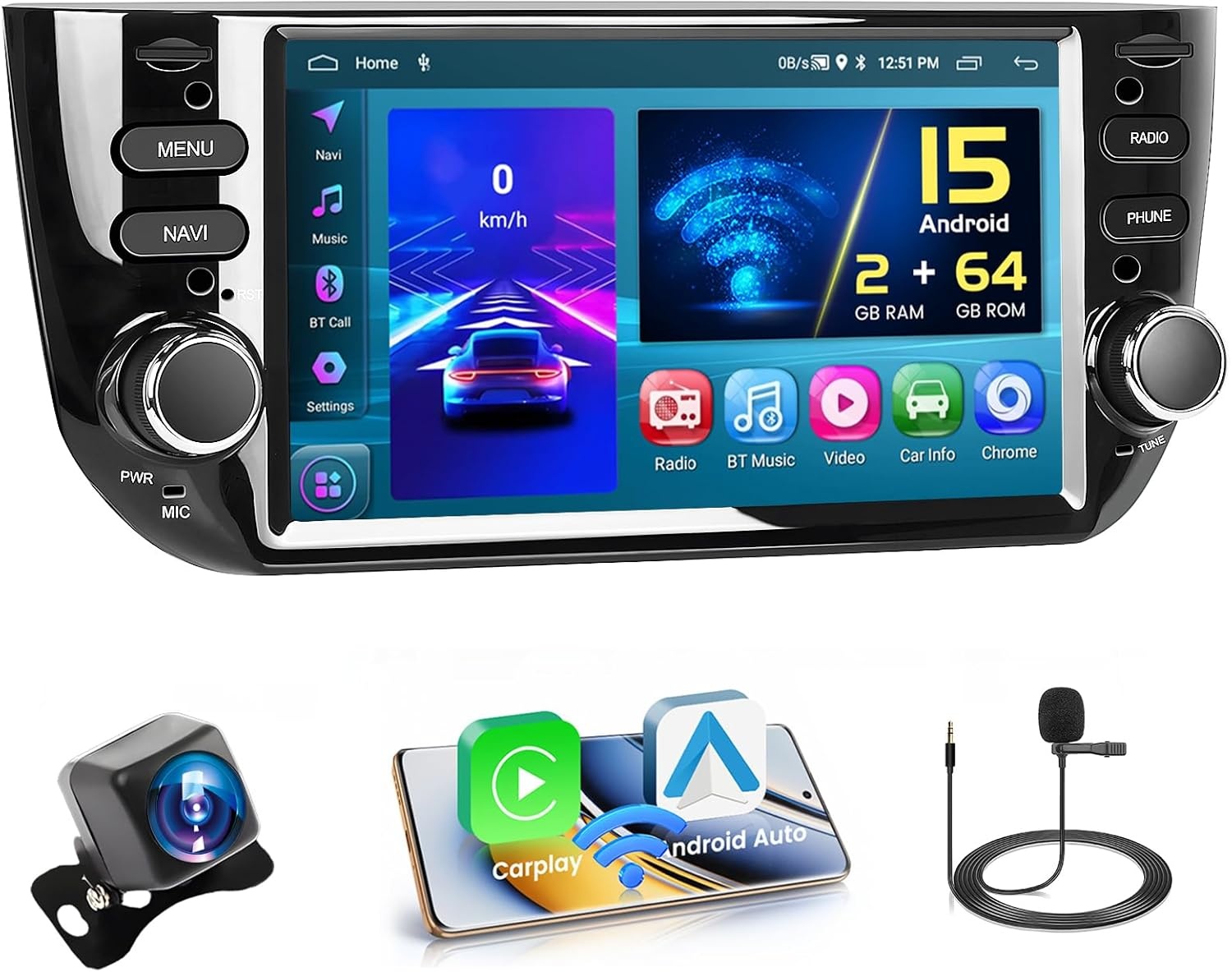 Autoradio Android FIAT Punto (10-16) Linea (12-15) - 35% Korting!