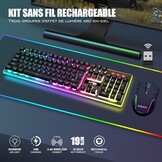 Draadbaar Gaming Toetsenbord & Muis Set | AZERTY | LED | 34% Korting