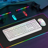 Draadloos Gaming Toetsenbord & Muis Set - Wit - 33% Korting