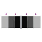 Uittrekbaar Windscherm 200x600cm Zwart - 30% Korting!