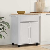 VidaXL Keuken Trolley Wit met 35% Korting