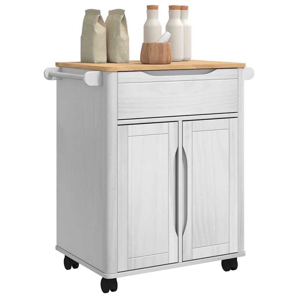 VidaXL Keuken Trolley Wit met 35% Korting