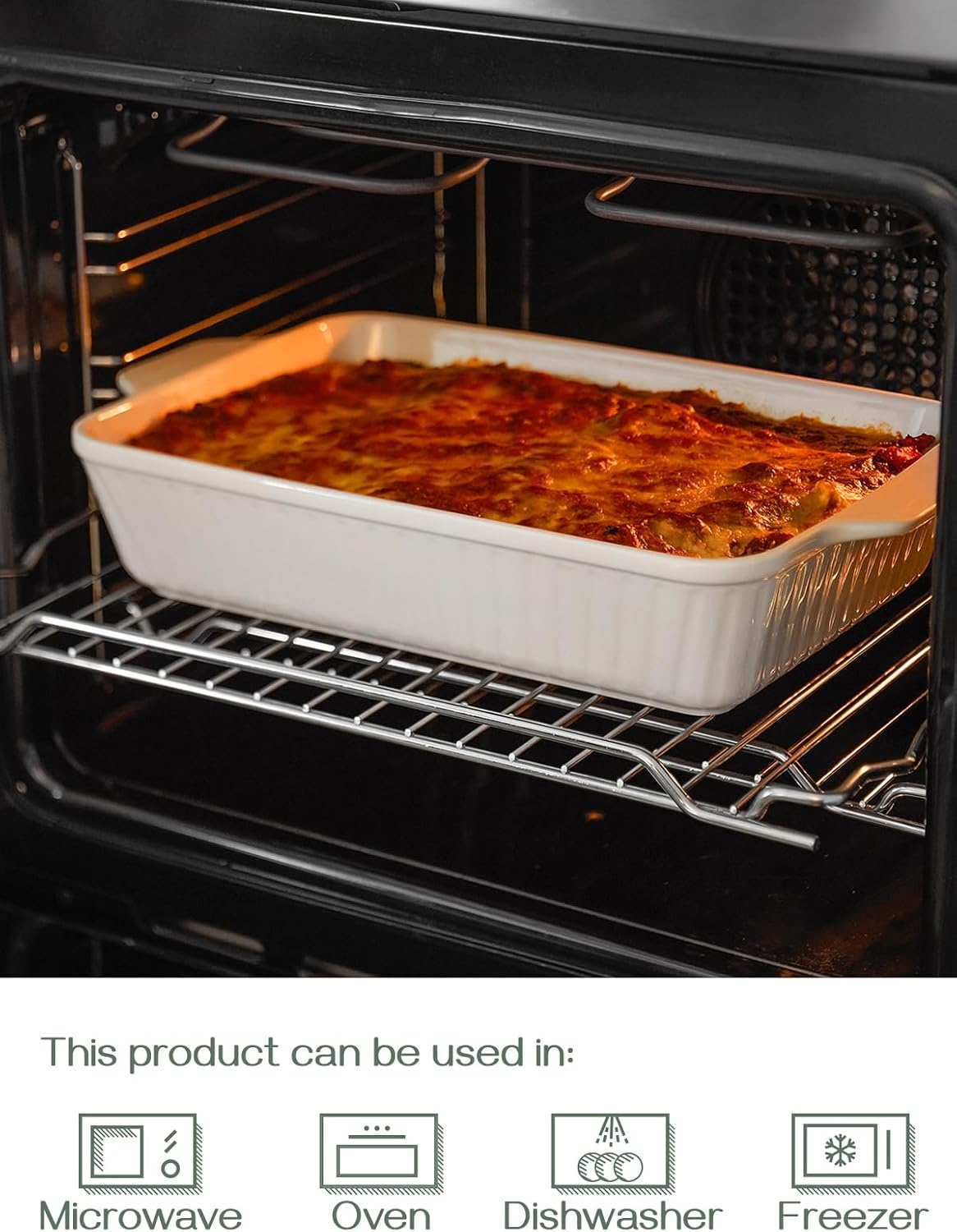 Keramische Ovenschaal Wit 22x33cm - Diep - 29% Korting
