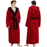 Heren Badjas Extra Lang Fleece met Capuchon - 34% Korting