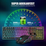 Draadloze Gaming Toetsenbord & Muis Set K10 QWERTZ (DE-layout) - 34% Korting