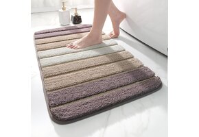 Badmat Beige Microvezel 50x80cm | 50% Korting | Antislip Absorberend