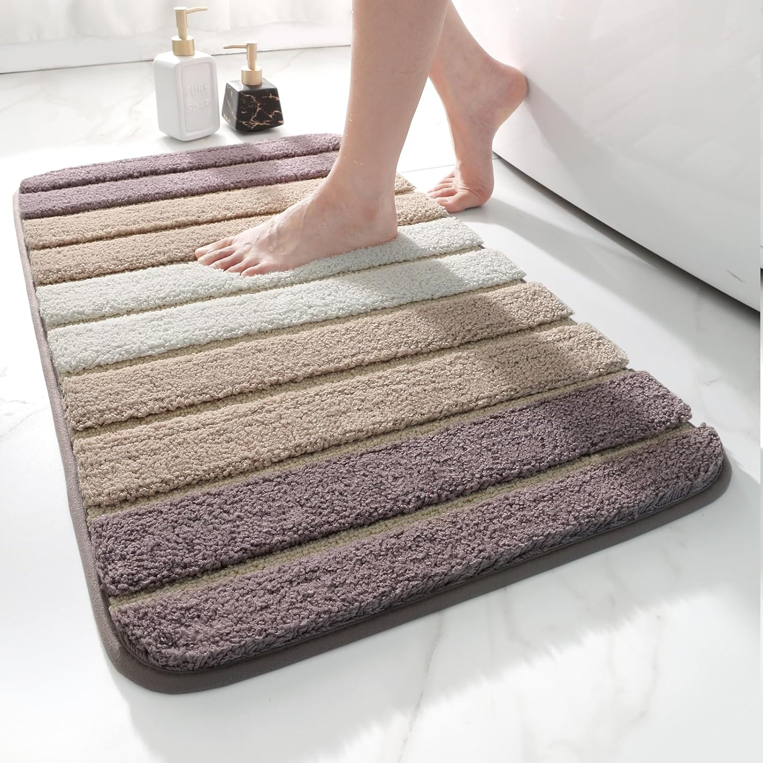 Beige Badmat 50x80cm Microvezel | 28% Korting | Antislip & Absorberend