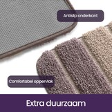 Beige Badmat 50x80cm Microvezel | 28% Korting | Antislip & Absorberend