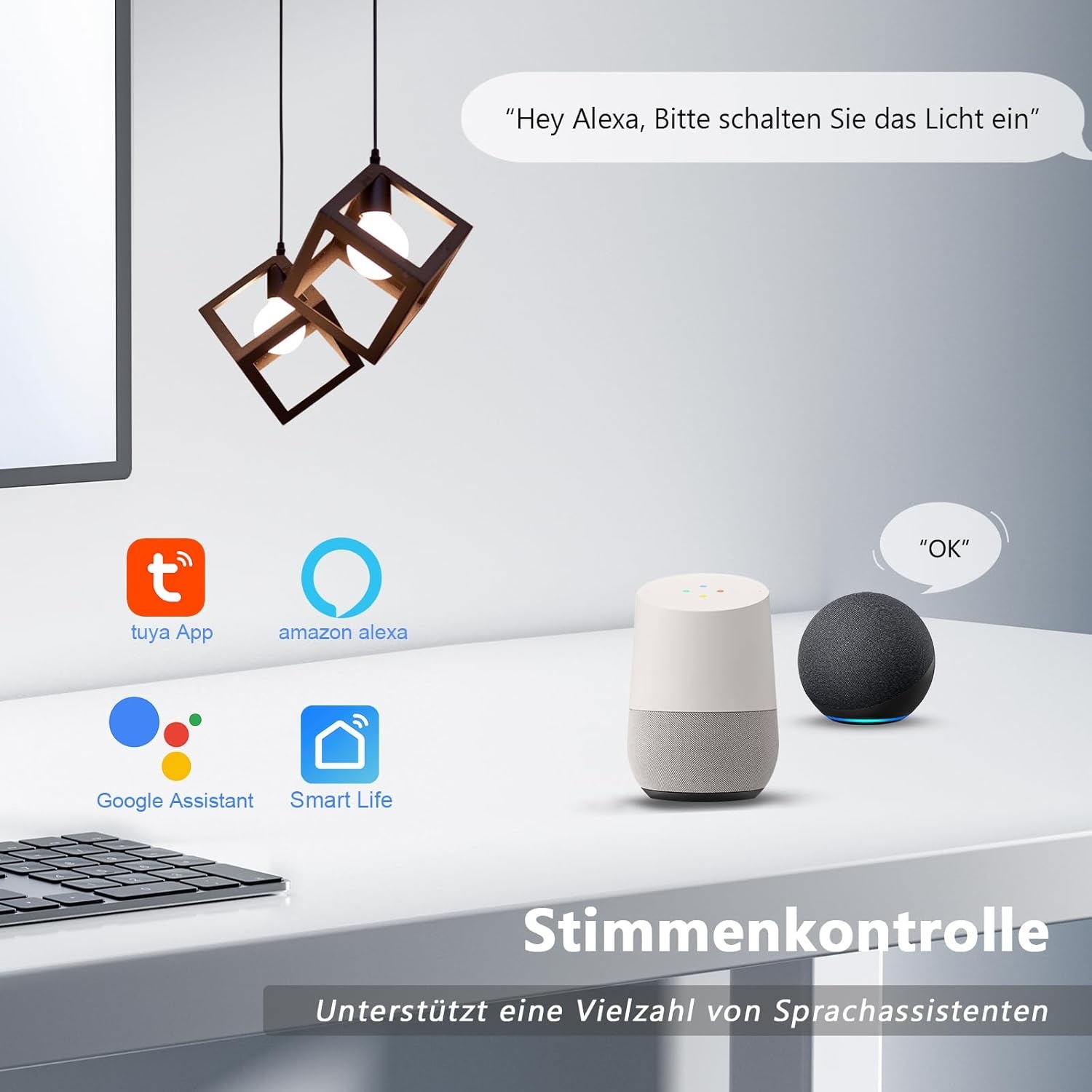 Slimme Lichtschakelaar met Stopcontact | WiFi Spraakbesturing | 31% Korting