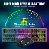 Gaming Toetsenbord & Muis Set: AZERTY, Draadloos/Bedraad, LED, 3200 DPI