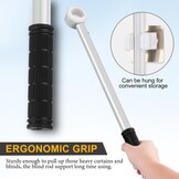 Uitschuifbare Gordijnstok Grijper 47 cm | Aluminium | 33% Korting