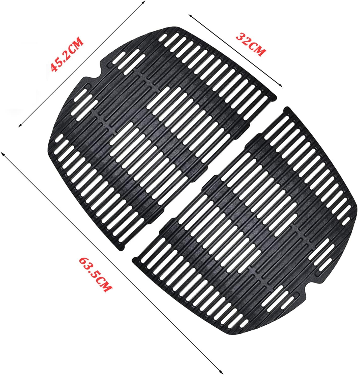 Gietijzeren Grillrooster voor Weber Q300/Q320 (2 stuks, 34% korting!)