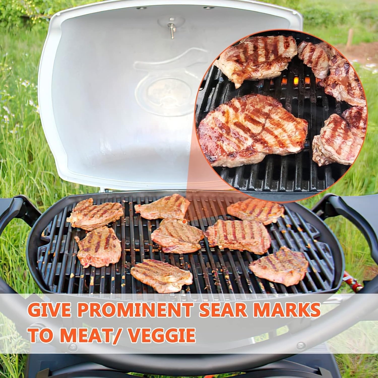Gietijzeren Grillrooster voor Weber Q300/Q320 (2 stuks, 34% korting!)