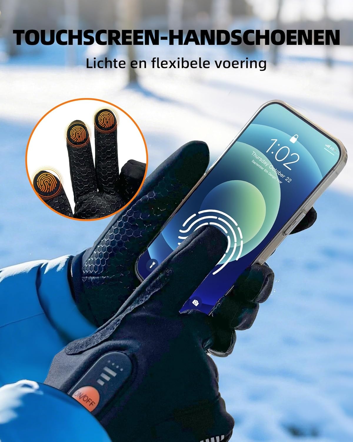 Oplaadbare Verwarmde Handschoenen Dames/Heren - Waterdicht, Winddicht - 78% Korting