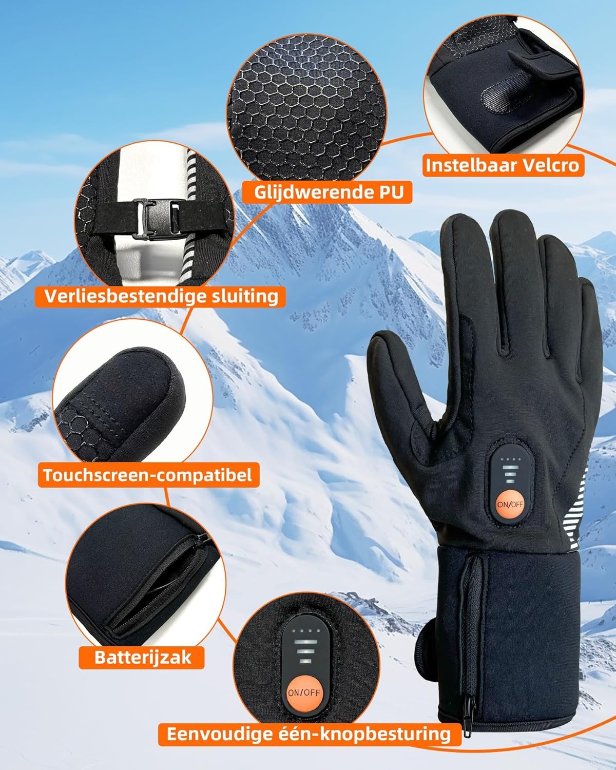 Elektrische Winterhandschoenen Unisex | 77% Korting | Waterdicht & Winddicht | Verwarmd