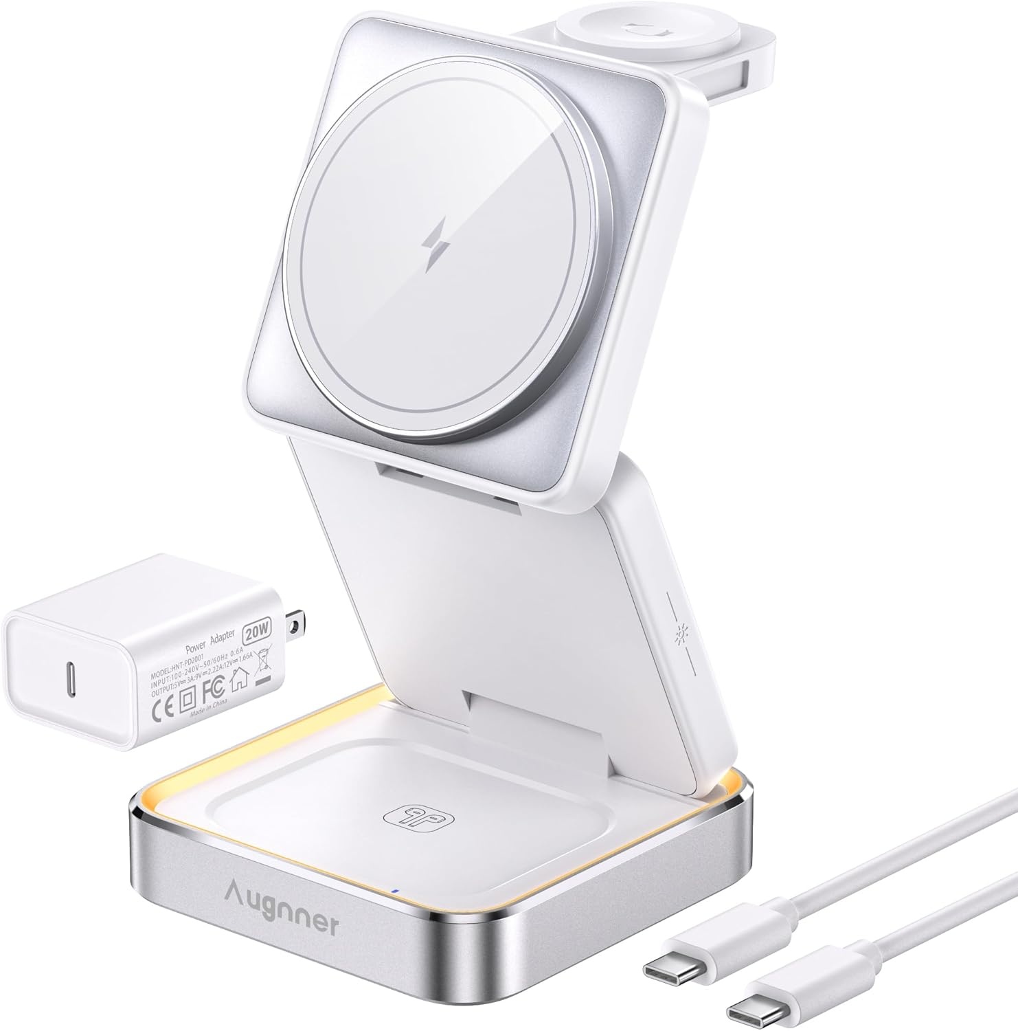 Opvouwbaar 3-in-1 Draadloos Laadstation 15W MagSafe - iPhone, AirPods, Apple Watch