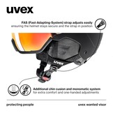 Uvex Skihelm met Vizier - Heren & Dames (54-58cm) - 35% Korting