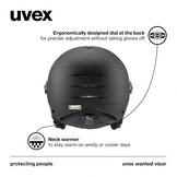 Uvex Skihelm met Vizier - Heren & Dames (54-58cm) - 35% Korting