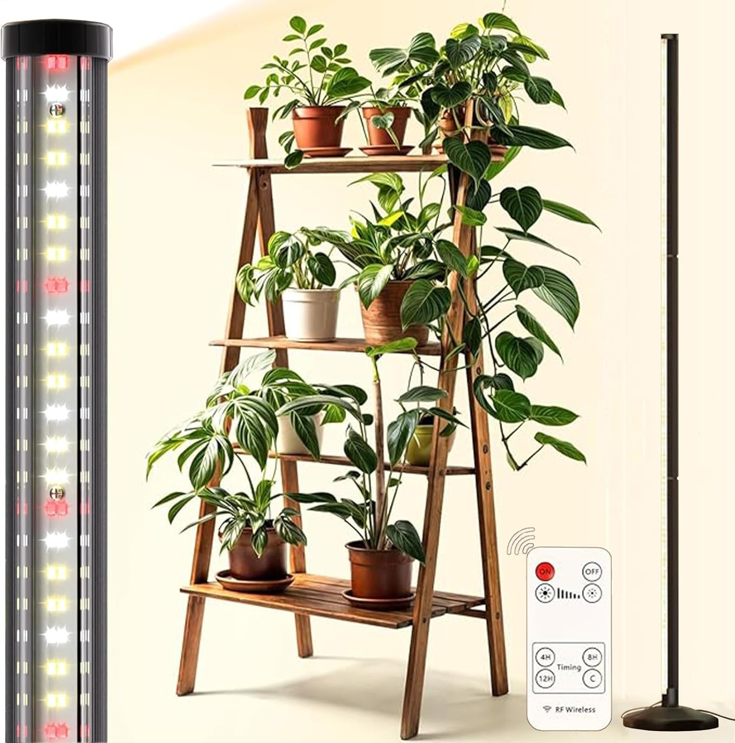 Staande LED Plantenlamp 24W Volledig Spectrum - 165cm - 29% Korting