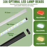 Staande LED Plantenlamp 24W Volledig Spectrum - 165cm - 29% Korting