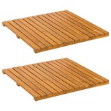 Houten Badmat Effen Bruin 50x50 cm - Nu 33% Korting!