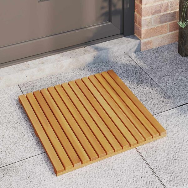 Houten Badmat Effen Bruin 50x50 cm - Nu 33% Korting!