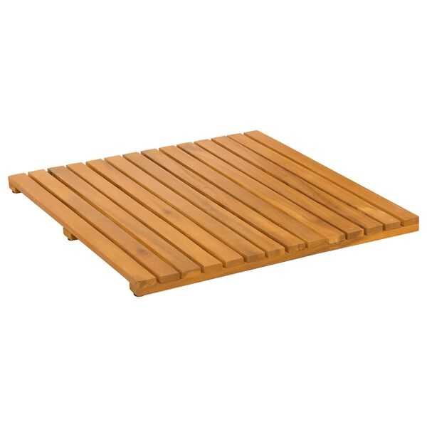Houten Badmat Effen Bruin 50x50 cm - Nu 33% Korting!