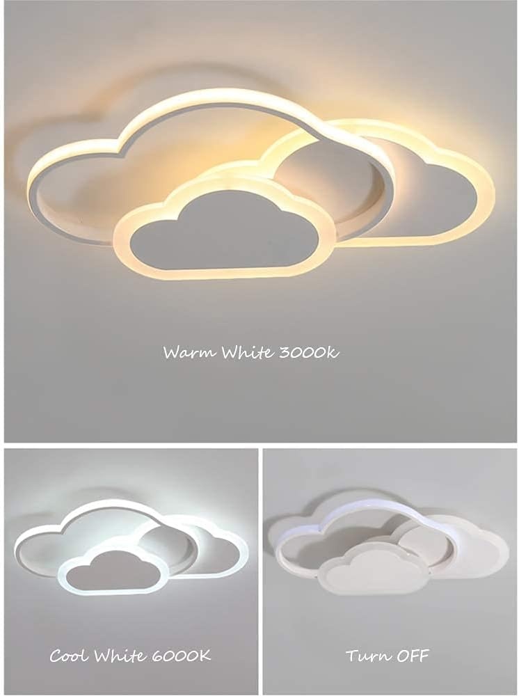 Dimbaar LED Plafondlamp Wolken - Kinderkamer - 32W - 34% Korting!
