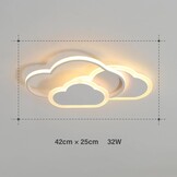 Dimbaar LED Plafondlamp Wolken - Kinderkamer - 32W - 34% Korting!