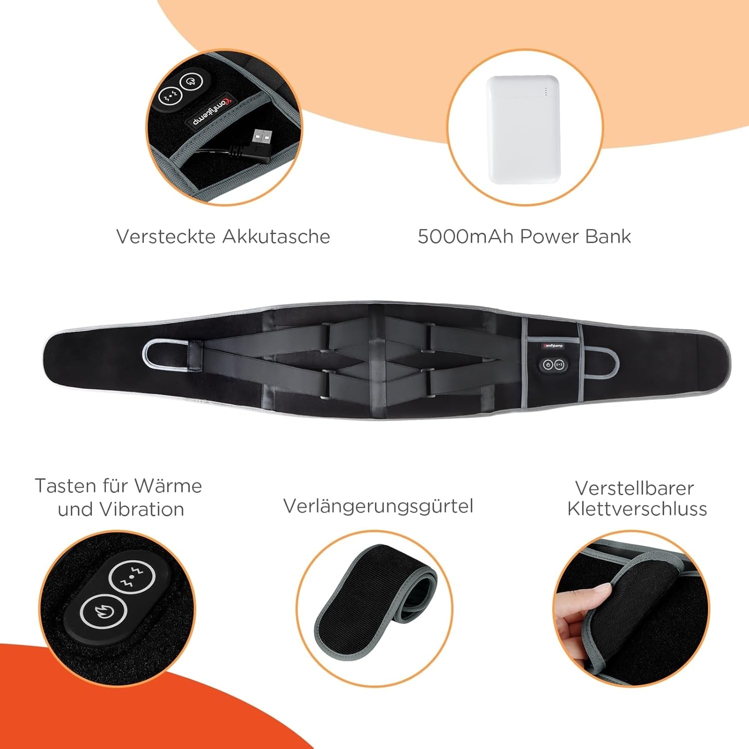 Draadloze Warmtegordel met Trillingsmassage - 29% Korting!