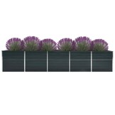 Verhoogde Plantenbak 400x80x77cm Staal Antraciet - 34% Korting!