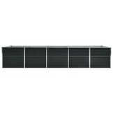 Verhoogde Plantenbak 400x80x77cm Staal Antraciet - 34% Korting!