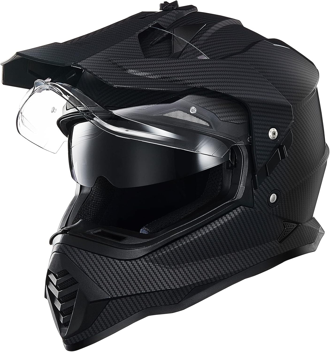 Motorcrosshelm met Dubbel Vizier & Zonneklep - ECE Goedgekeurd