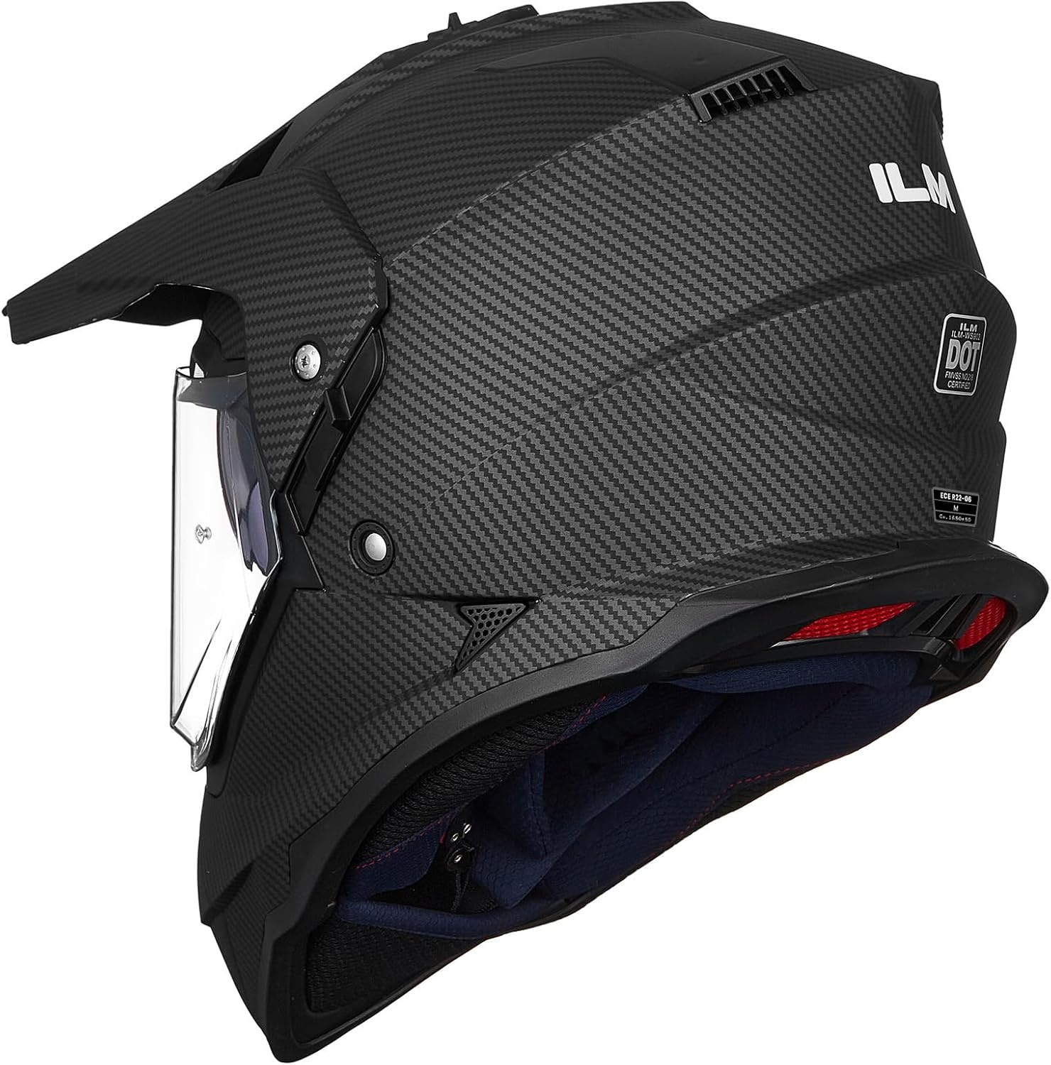 Motorcrosshelm met Dubbel Vizier & Zonneklep - ECE Goedgekeurd