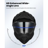 Motorcrosshelm met Dubbel Vizier & Zonneklep - ECE Goedgekeurd