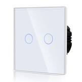 Touch Wandlichtschakelaar 2-voudig Glas 28% Korting!
