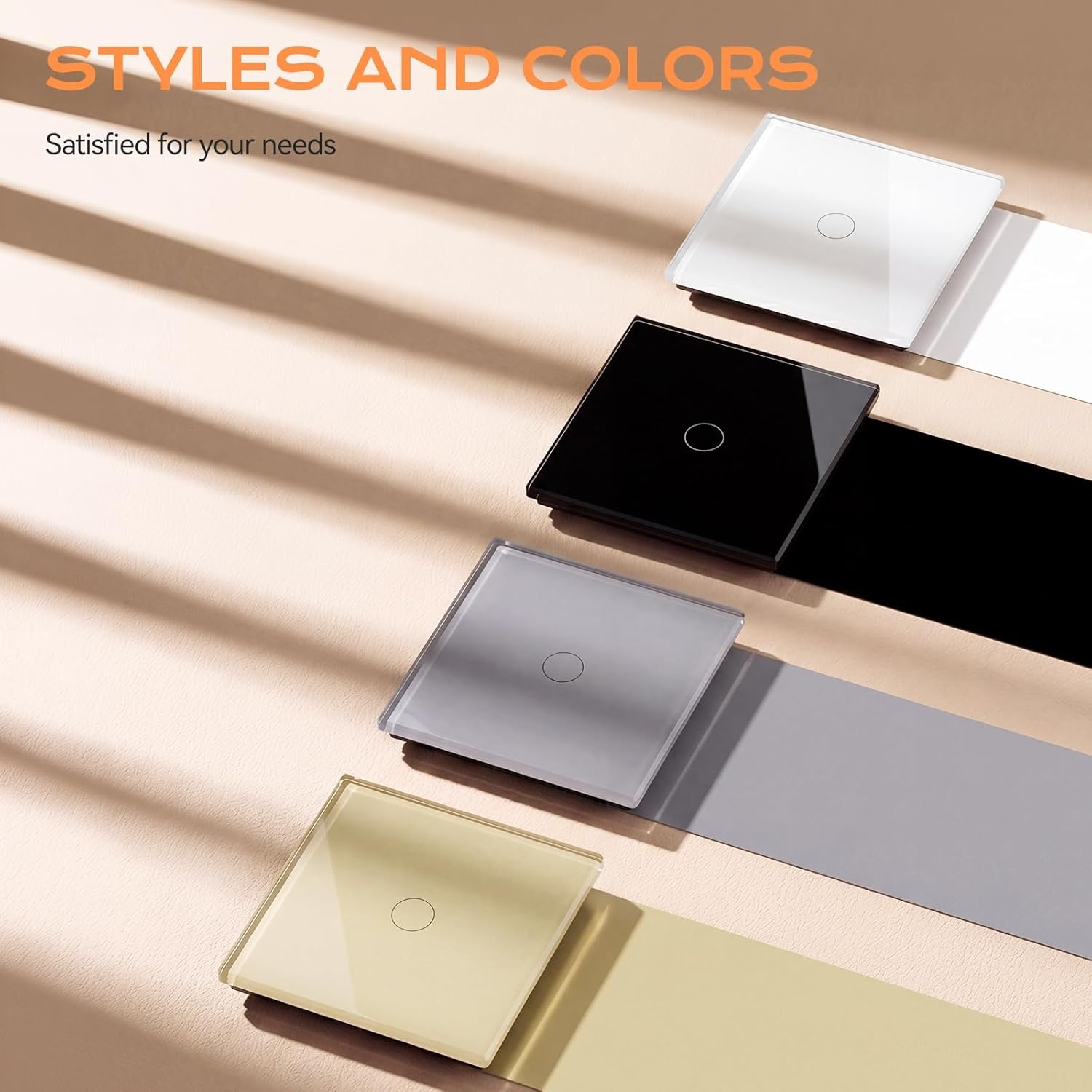 Touch Wandlichtschakelaar 2-voudig Glas 28% Korting!