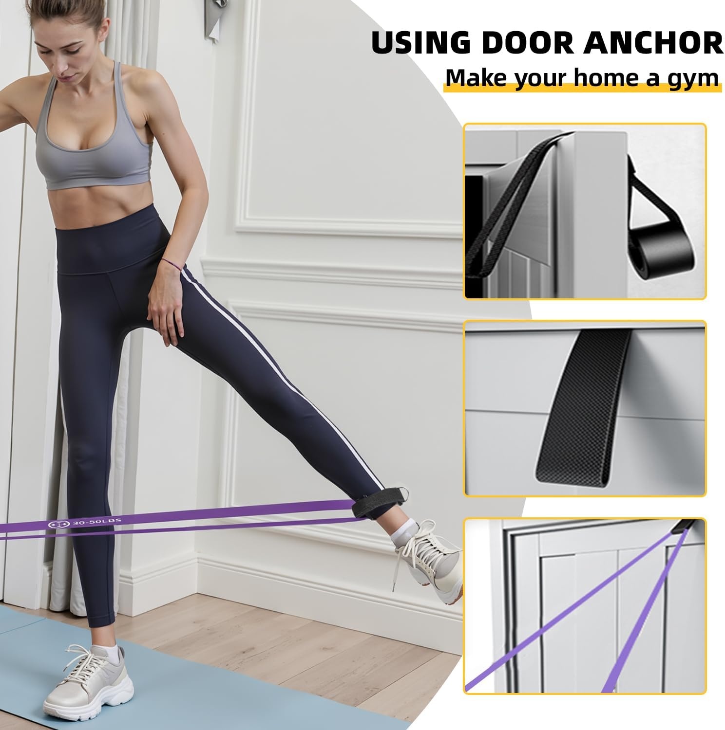 Weerstandsbanden Set (6 Niveaus) - Fitness, Yoga, Pilates