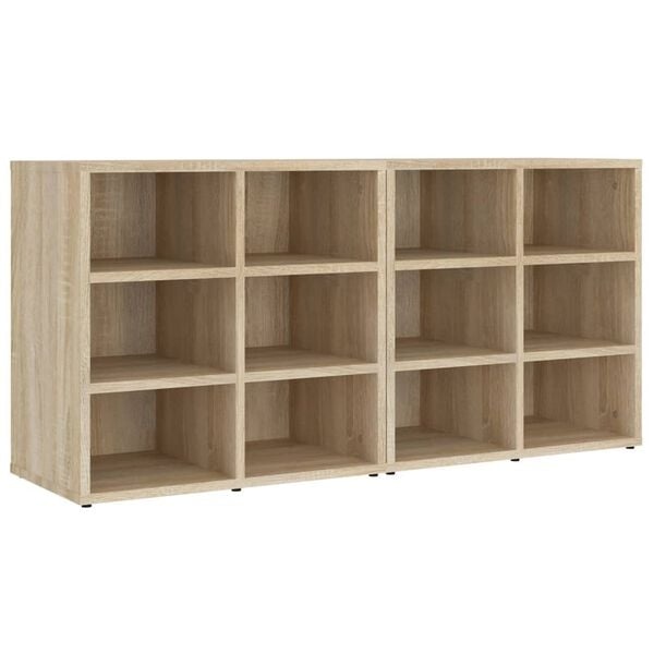 VidaXL Schoenenkasten Sonoma Eiken (2 stuks) - 34% Korting!